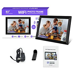 10.1 inch WiFi Digital Photo Frame Digital Picture Frame Cloud frame Work with Alexa Voice Control