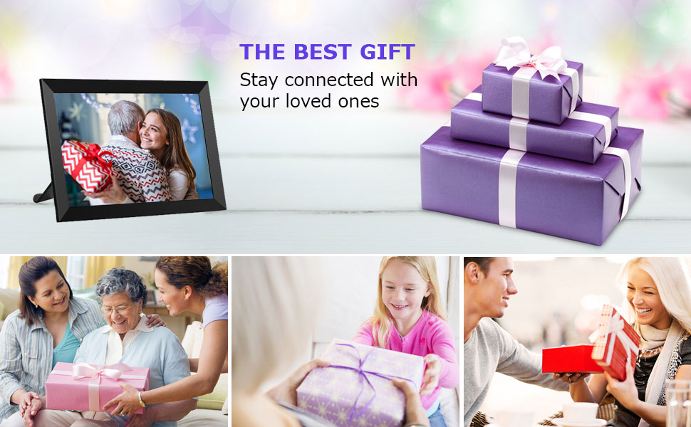 10.1 inch WiFi Digital Photo Frame Digital Picture Frame Cloud frame Work with Alexa Voice Control