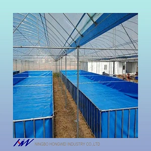 round flexible PVC tarpaulin water tank fish farming tank