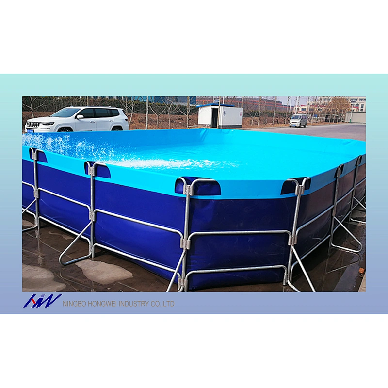 3000 Liters Fordable PVC Tarpaulin Fish Tank  with Steel
