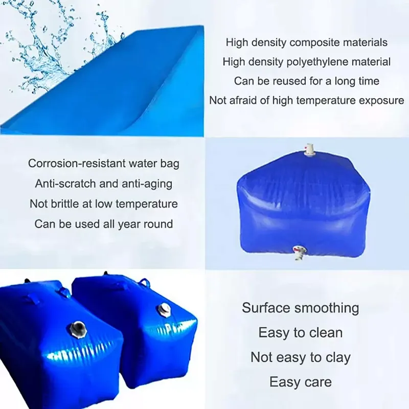 rainwater tank Hot Selling 200000 Liter Portable Inflatable Grey Tarpaulin Flexible Water Storage Pillow Tank for Industry