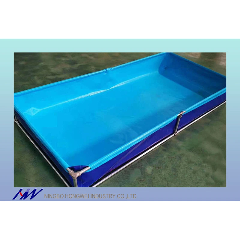 Rectangle type Flexible PVC Canvas Fishing Pool