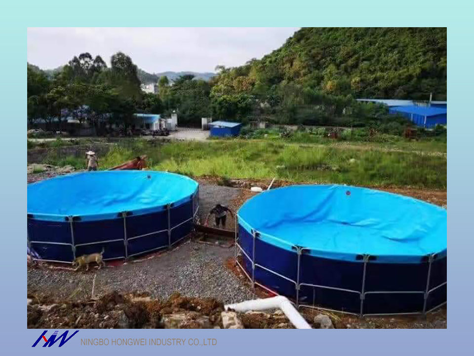 round flexible PVC tarpaulin water tank fish farming tank