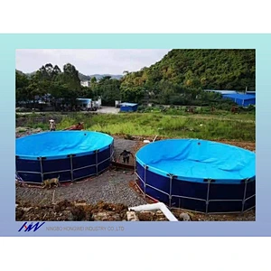 3000 Liters Fordable PVC Tarpaulin Fish Tank  with Steel