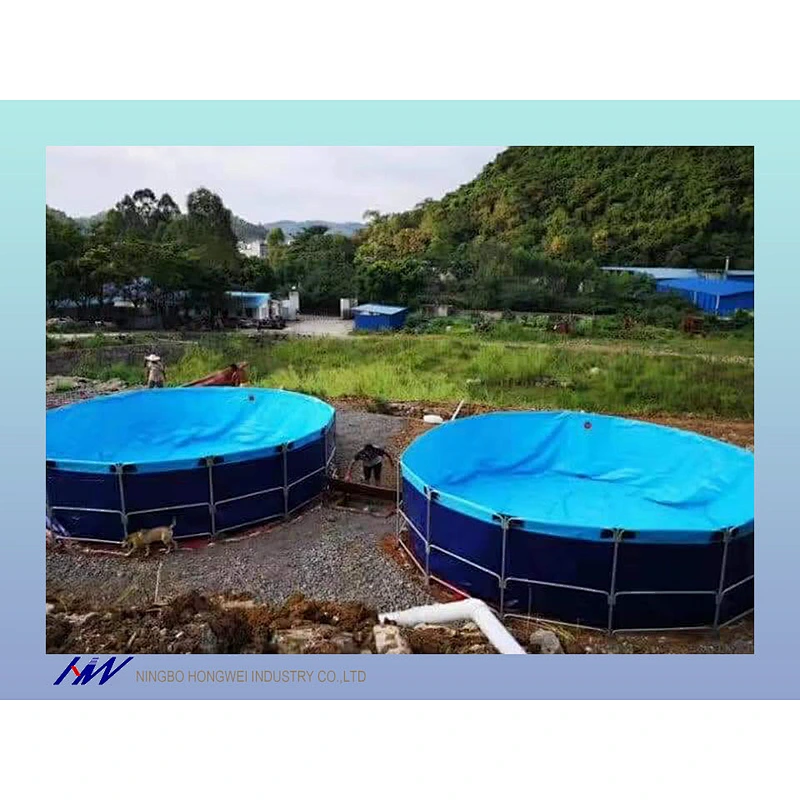 3000 Liters Fordable PVC Tarpaulin Fish Tank  with Steel
