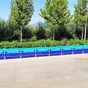 3000 Liters Fordable PVC Tarpaulin Fish Tank  with Steel