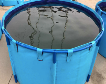 3000 Liters Fordable PVC Tarpaulin Fish Tank Steel Pipe Fish Pond