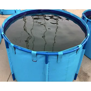 3000 Liters Fordable PVC Tarpaulin Fish Tank Steel Pipe Fish Pond