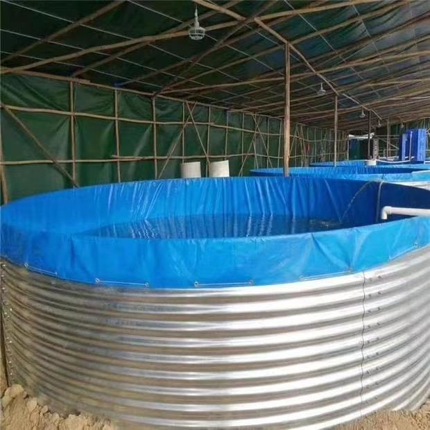 pvc tarpaulin fish ponds above ground for aquaculture