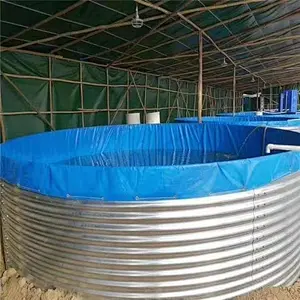 pvc tarpaulin fish ponds above ground for aquaculture