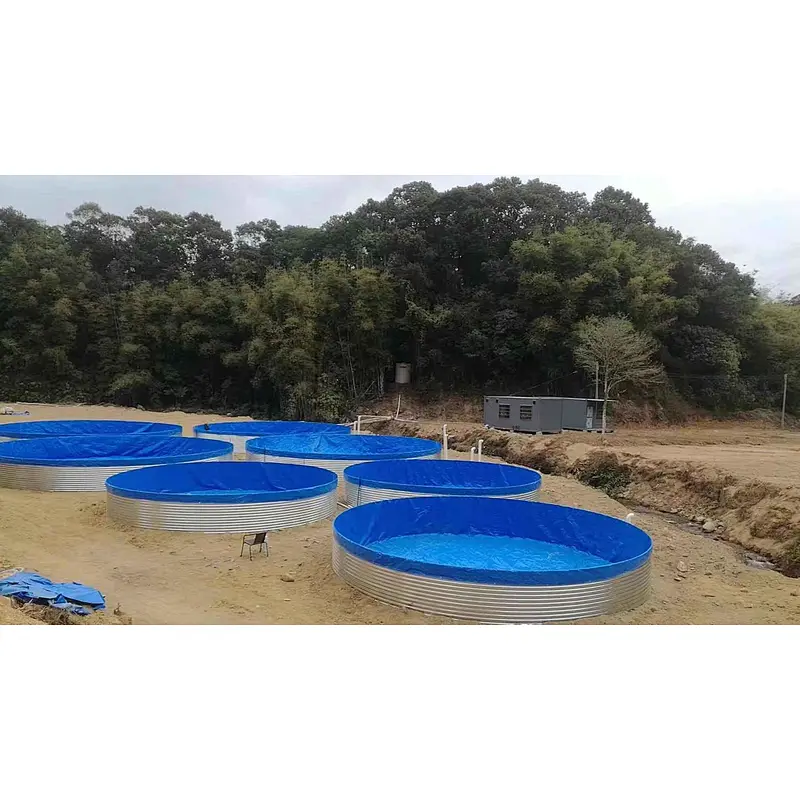 Galvanized​​​​​​​ fish farming tank