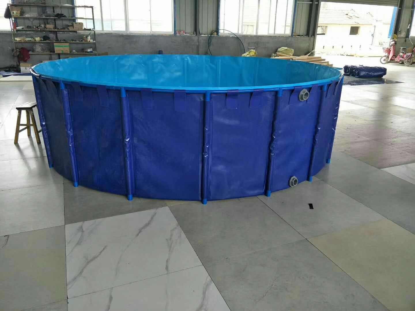 Flexible PVC Canvas Tarpaulin Fishing Pool for Farming