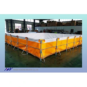 3000 Liters Fordable PVC Tarpaulin Fish Tank  with Steel