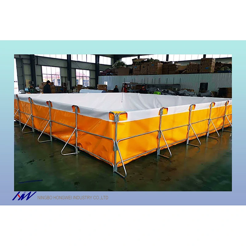 3000 Liters Fordable PVC Tarpaulin Fish Tank  with Steel
