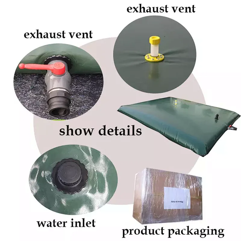 PVC Folding Water Storage Pillow Tank PVC Folding Water Storage Pillow Tank for Agricultural Irrigation Collapsible Bladder Drought Resist