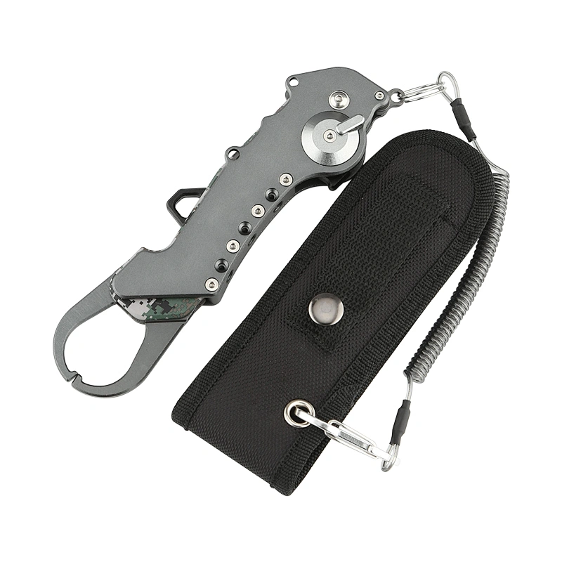 Multifunctional collaspsible fishing lip grip