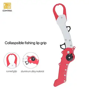 Multifunctional collaspsible fishing lip grip
