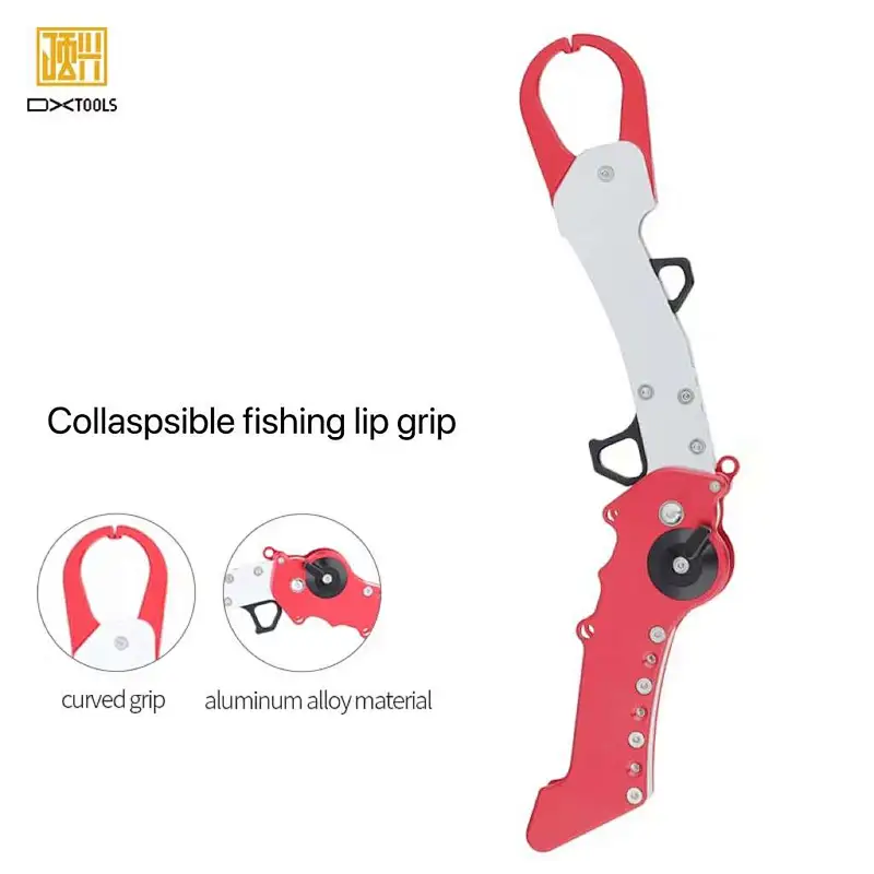 Multifunctional collaspsible fishing lip grip