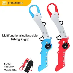 Multifunctional collaspsible fishing lip grip