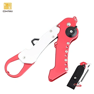 Multifunctional collaspsible fishing lip grip