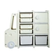Car-Shaped Toy Storage Organizer with Pull-Out Drawers, Enclosed Cabinet, Kids Bookshelf, Toy Organizers and Storage for Kids Room, Playroom, Nursery