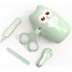 4-in-1 Cartoon Owl Print Children's Nail Care Set with Storage Case | Includes Baby Nail Clippers, Scissors, File & Tweezer
