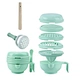Baby Grinding Bowl 8 Set - Toddler Food Mills with Mash Bowl, Hand Masher, Citrus Juicer,  - Making Homemade Baby Food - Fruits and Vegetables Masher
