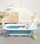 Foldable Baby SPA Bathtub | Thermometer-Equipped Whirlpool Design – Hanging Storage, Space-Saving for Babies