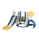 Castle Four-in-One Children's Deluxe Amusement Park, including Slide, Swing football hole and Basketball Hoop