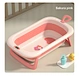 Dinosaur-Patterned Baby Bathtub | Foldable & Hanging Design, Thermometer-Equipped, Space-Saving for Babies