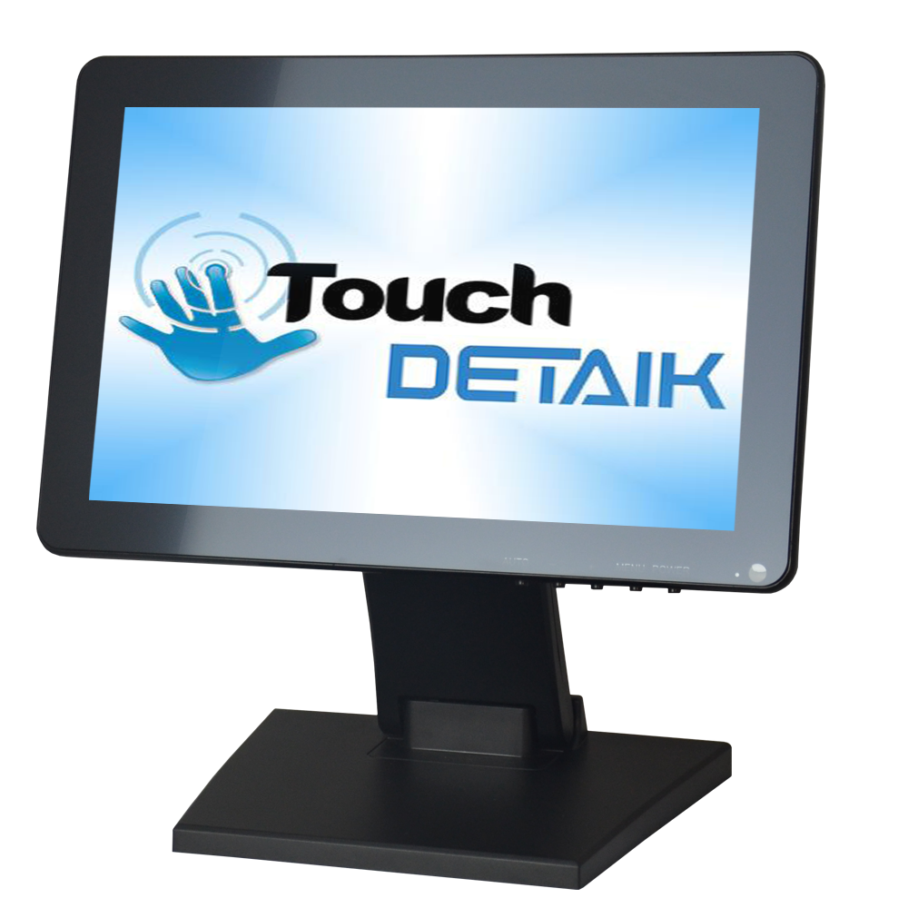 Monitor de pantalla táctil USB plano verdadero LED de 12 pulgadas Pantalla ancha Monitor de pantalla táctil capacitiva TFT LCD de 12,1 pulgadas