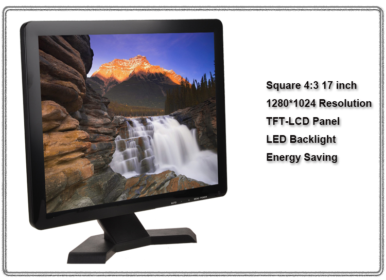Square 17 inch 1280*1024 cctv monitor 17 inch lcd cctv monitor