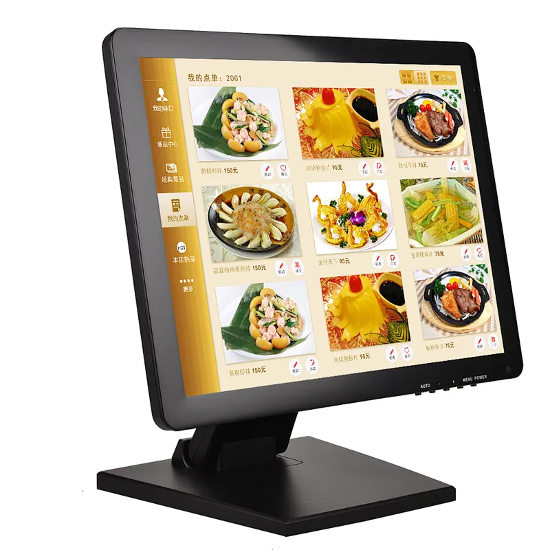 Monitor de pantalla táctil resistiva LED de 15 pulgadas Monitor de pantalla táctil LCD USB de 15 pulgadas