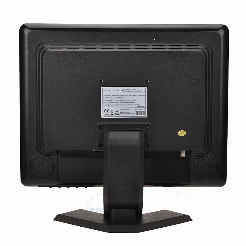 Monitor de escritorio 15 pulgadas LED HD BNC precio barato monitor CCTV TFT LCD de 15 pulgadas 12 V