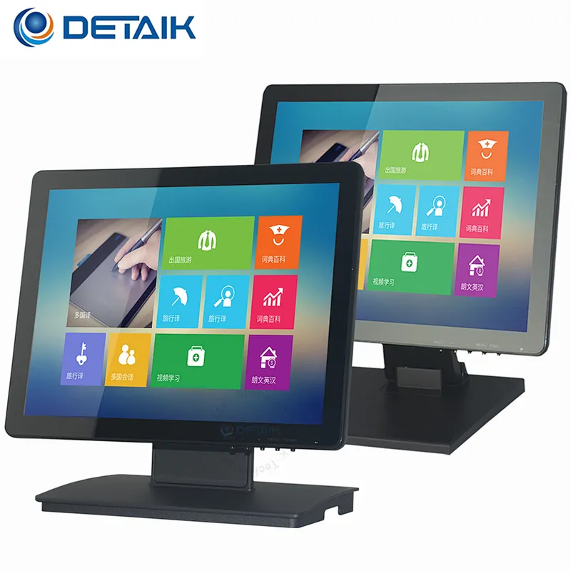 Wholesale 15 Inch Pos LCD TFT Touch screen Monitors Full Flat Hd Panel Capacitive Touchscreen Monitor