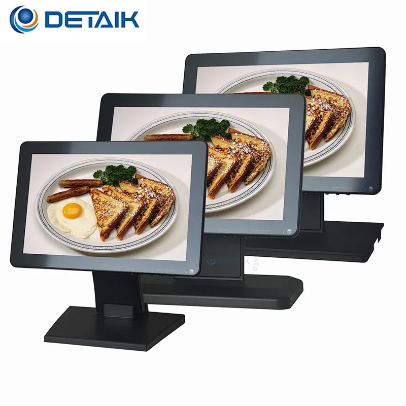 Monitor de pantalla táctil USB plano verdadero LED de 12 pulgadas Pantalla ancha Monitor de pantalla táctil capacitiva TFT LCD de 12,1 pulgadas