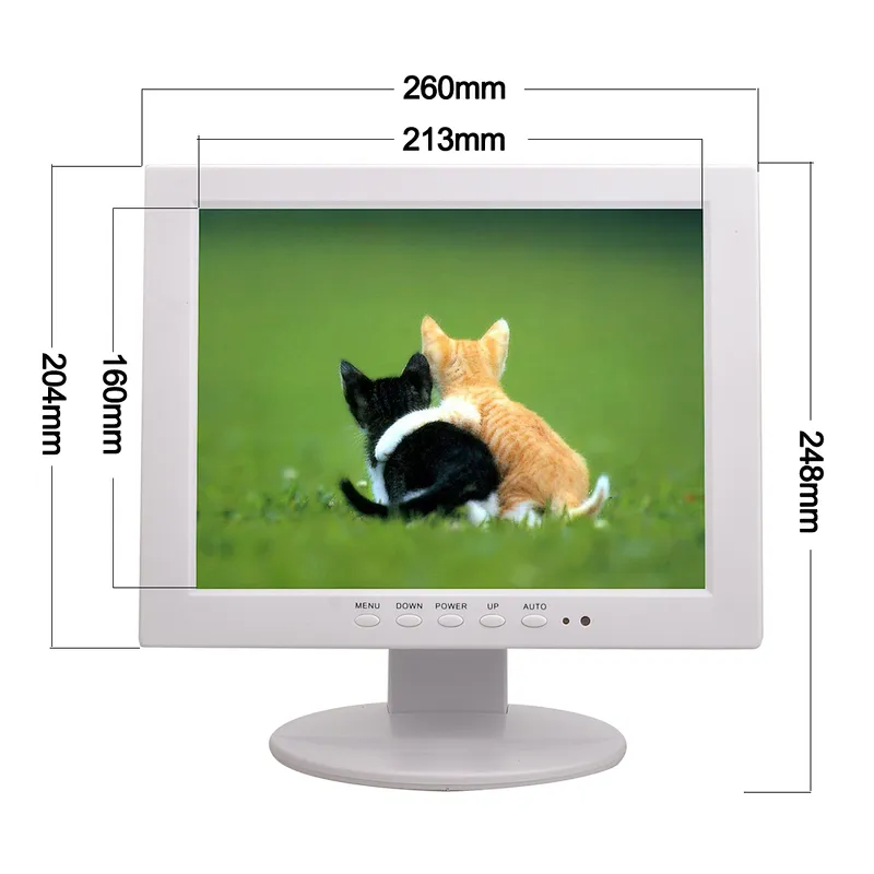 Color blanco monitor de la PC de la pulgada LED de la pantalla cuadrada del monitor TFT LCD VGA de 10,4 pulgadas 75 Hz