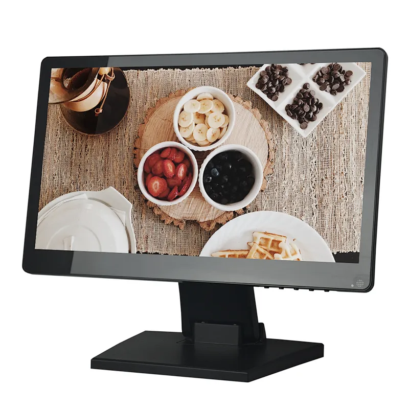 Monitor de pantalla táctil capacitiva plano verdadero de resolución 1366*768 de 15,6 pulgadas