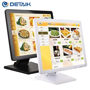 1024*768 Resolution 15 inch touch screen monitor usb glass lcd display for pos machine