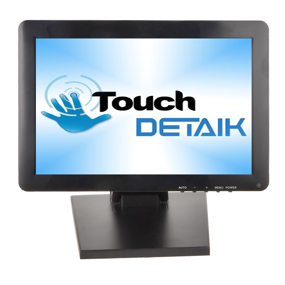 Monitor de pantalla táctil LED de 12 pulgadas Resolución panorámica de 1280x800 Monitor de pantalla táctil resistiva TFT LCD de 12,1 pulgadas