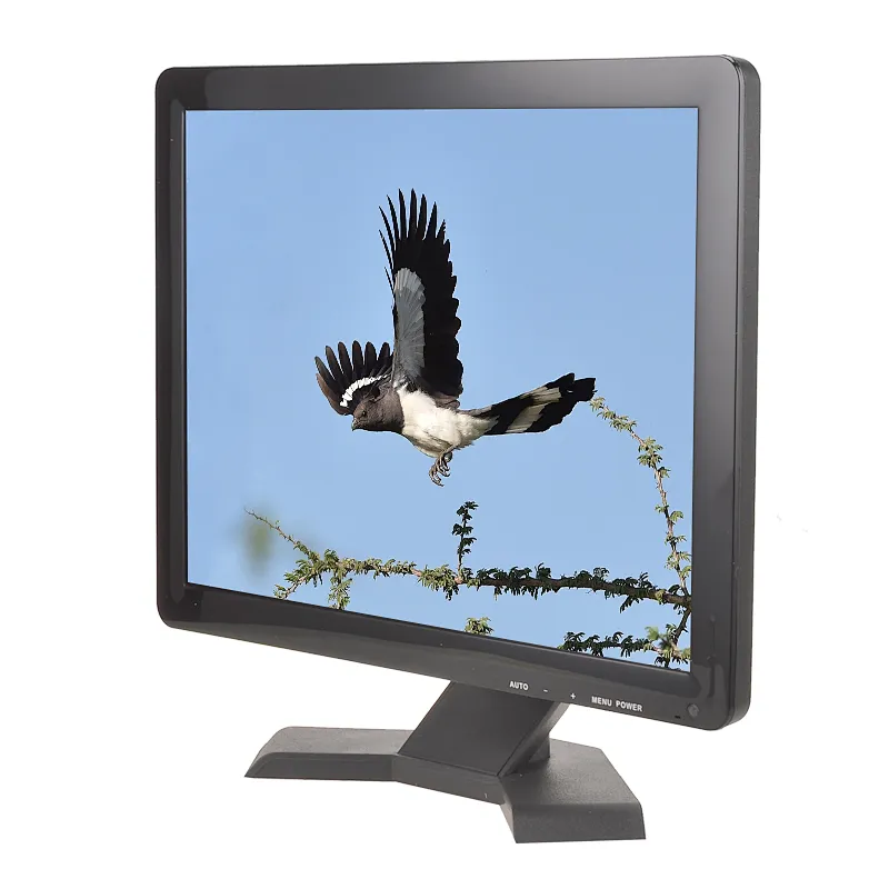 Monitor de escritorio 15 pulgadas LED HD BNC precio barato monitor CCTV TFT LCD de 15 pulgadas 12 V