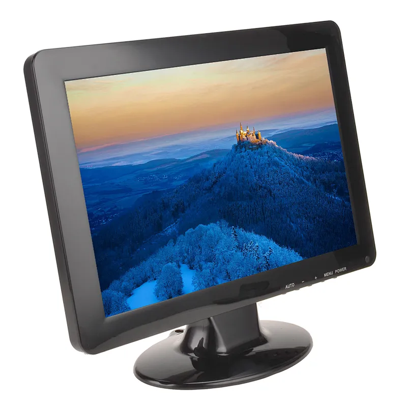 Monitor BNC TFT LCD HDMIed de 12 pulgadas, precio barato, monitor CCTV LED de escritorio de 12,1 pulgadas con entrada HD-MI
