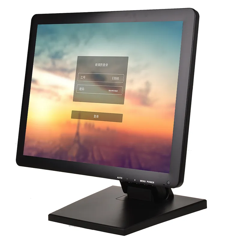 1024*768 Resolution 15 inch touch screen monitor usb glass lcd display for pos machine