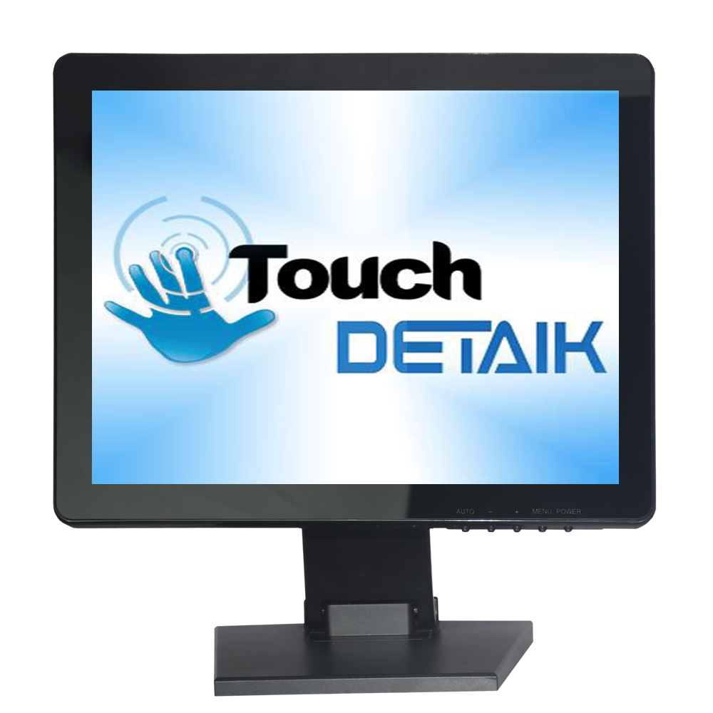 Monitor de pantalla táctil USB TFT LCD cuadrado de 15 pulgadas, Monitor de pantalla táctil capacitiva plana LCD de 15 pulgadas