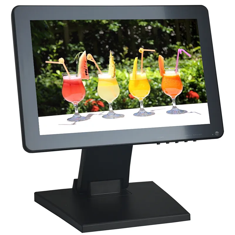 Monitor de pantalla táctil USB plano verdadero LED de 12 pulgadas Pantalla ancha Monitor de pantalla táctil capacitiva TFT LCD de 12,1 pulgadas