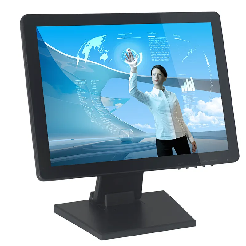 Wholesale 15 Inch Pos LCD TFT Touch screen Monitors Full Flat Hd Panel Capacitive Touchscreen Monitor