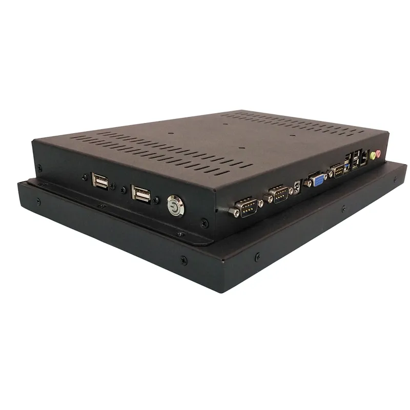 Cubierta trasera de aleación de aluminio, PC Industrial todo en uno con pantalla táctil integrada de 12,1 pulgadas, PC con pantalla táctil Inter Core I3 de 12 pulgadas