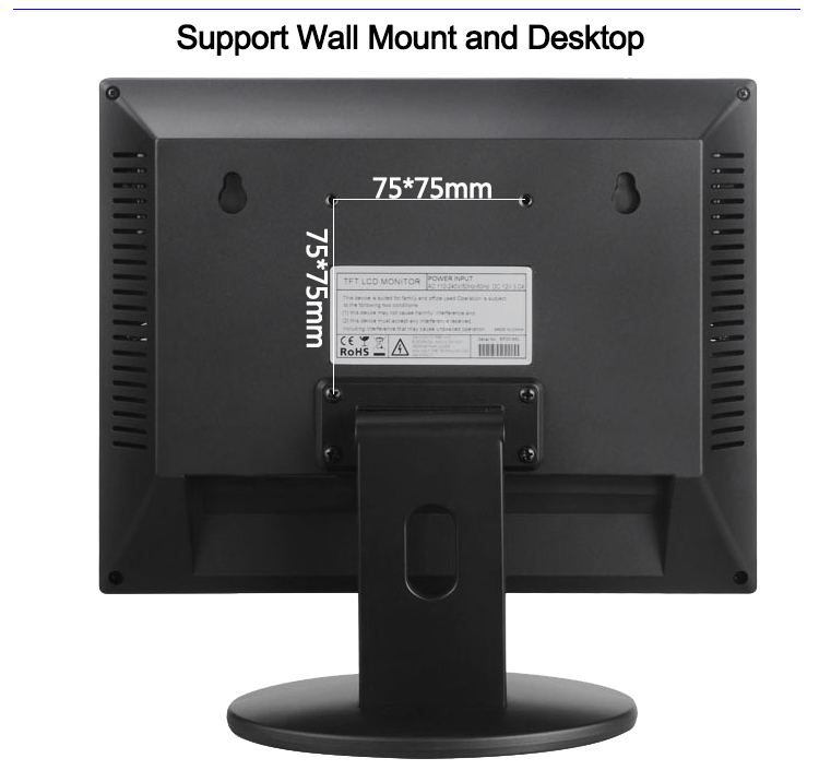 10 inch cctv monitor support wall mount and desktop