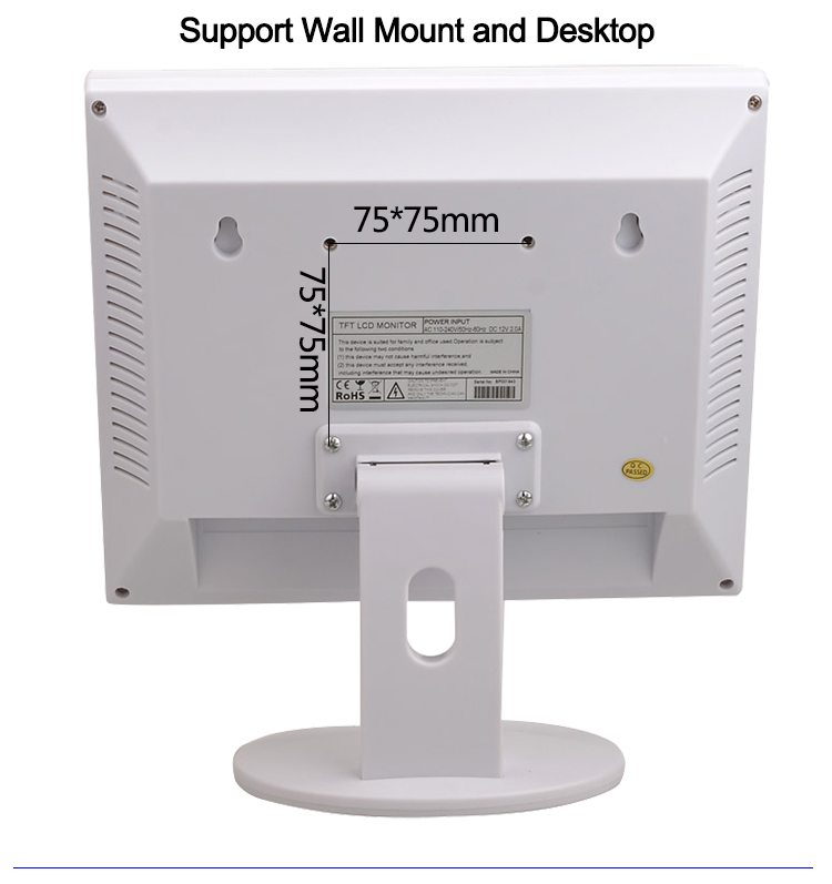 10 inch cctv monitor support wall mounted and desktop