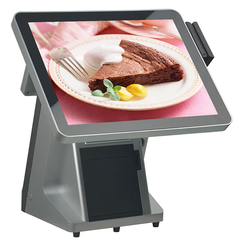 Touch Screen Cash Register Machine 15 Inch Capacitive J1900 All In One Touchscreen Point of Sale POS System